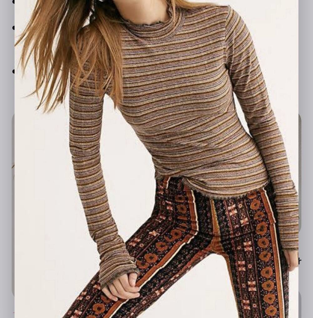 Ruby Stripe Longsleeve Intimately Free People Shirt Size Small